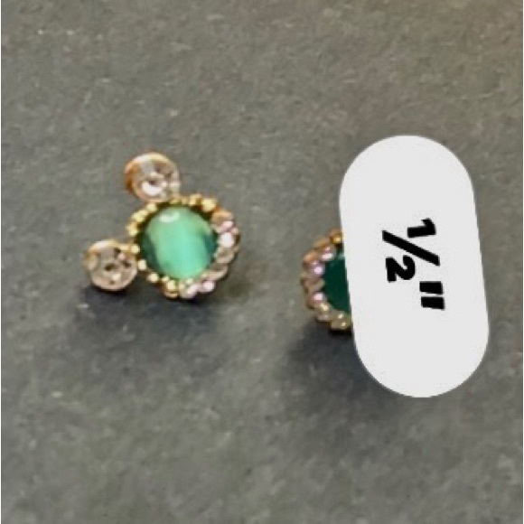 💫ARETES DE FANTASÍA 💫DIAMANTES YPIEDRA VERDE 💫FANTASIA 💫 - Picture 5 of 6